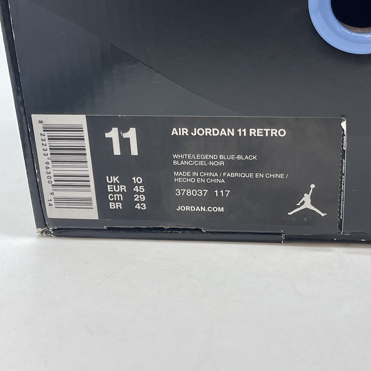 Size 11 - Jordan 11 Retro High Legend Blue White Black Suede Leather (378037-117