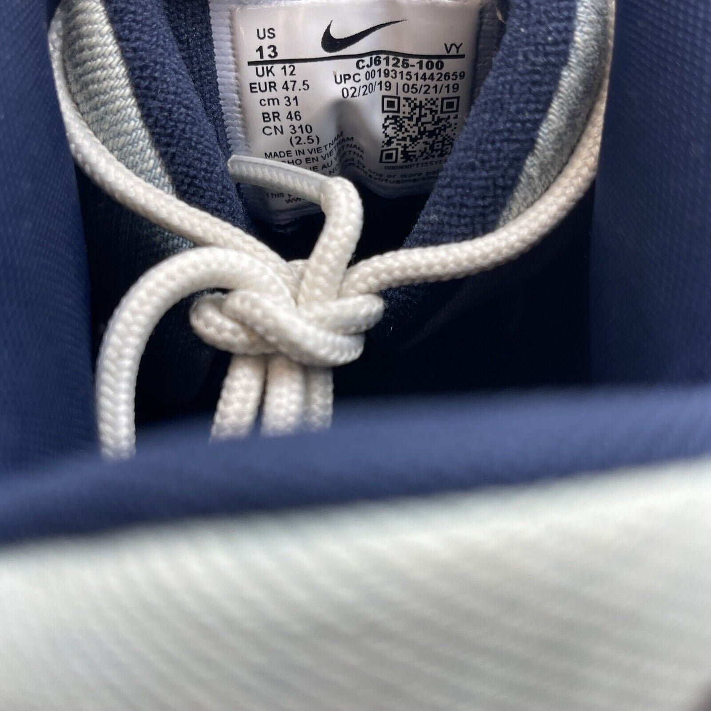 Size 13 - Nike Air More Uptempo 96 Denim Blue White Grey Suede (CJ6125-100)