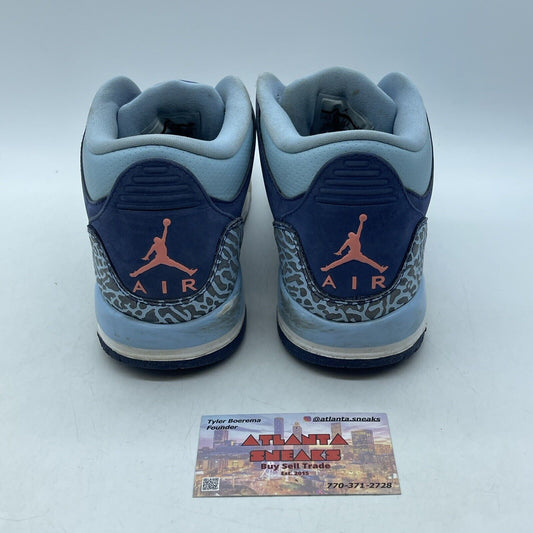 Size 6Y - Nike Air Jordan 3 Retro Purple Dust Blue Grey Suede (441140-506)
