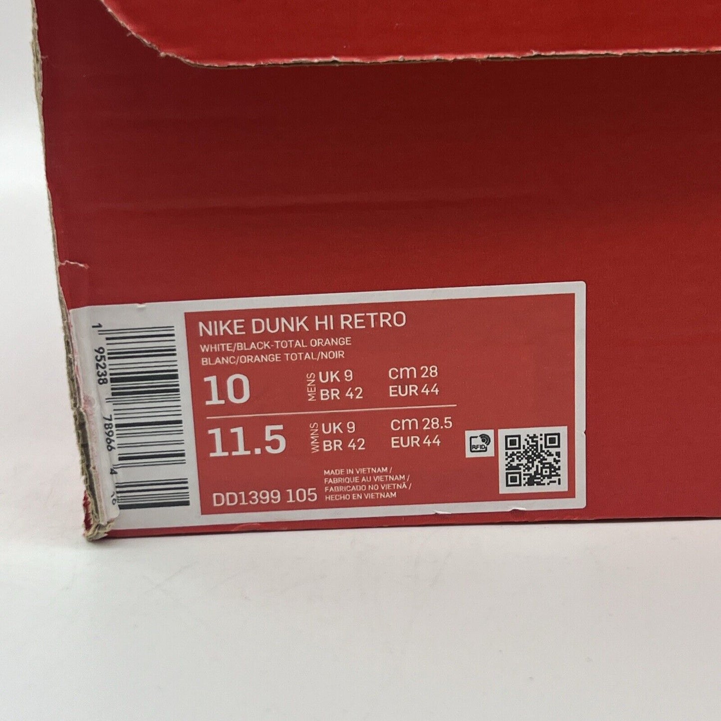 Size 10 - Nike Dunk High Black White Brand New Og All