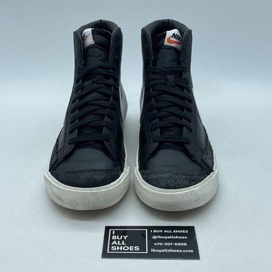 Size 8 - Nike Blazer '77 Vintage Mid Black Sail White Leather (BQ6806-002)