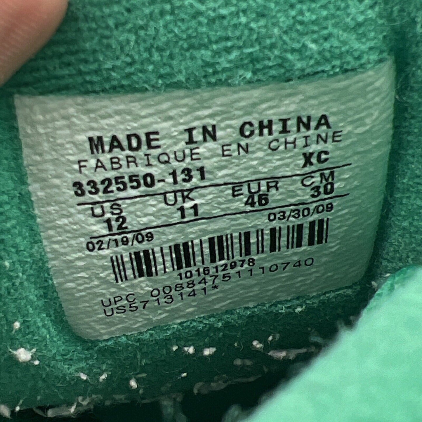 Size 12 - Air Jordan 1 Retro High Do The Right Thing Green Leather (332550-131)