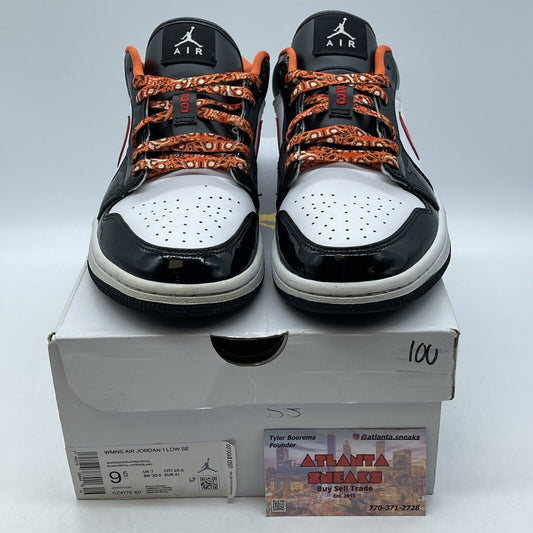 Size 8W - Air Jordan 1 Low Multi-Color Black White Green Blue (CZ4776-101)