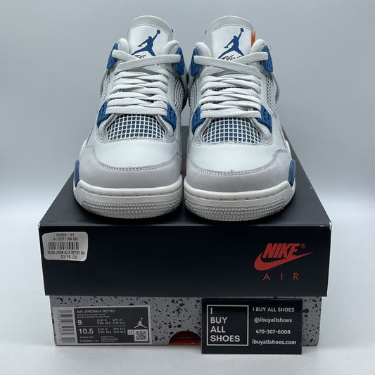 Size 9 - Air Jordan 4 Retro 2024 Military Blue Grey Suede Leather (FV5029-111)