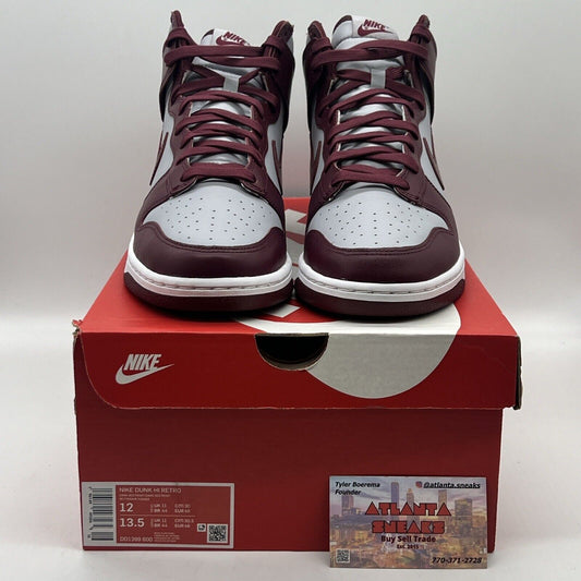 Size 12 - Nike Dunk High Dark Beetroot Brand New Og All Grey
