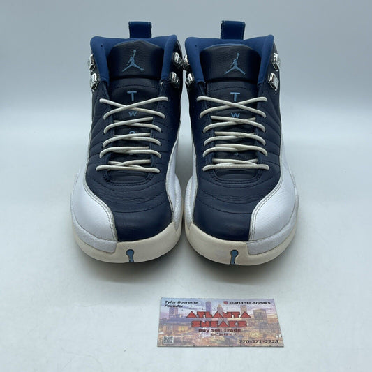Size 8 - Air Jordan 12 Retro 2012 Obsidian Blue White Leather (130690-410)