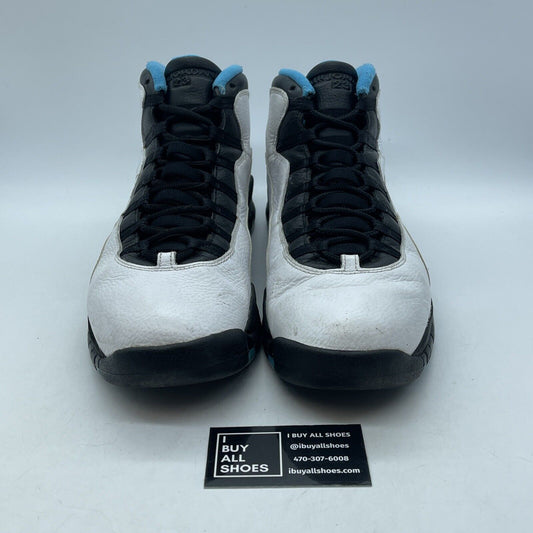 Size 14 - Air Jordan 10 Retro 2014 Powder Blue Black White Leather (310805-105)