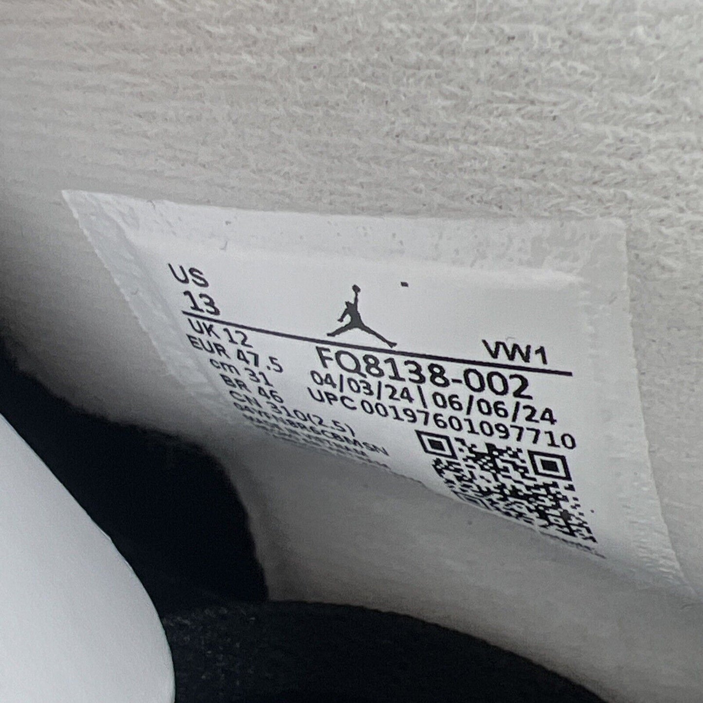 Size 13 - Air Jordan 4 Retro 2024 Fear (FQ8138-002)