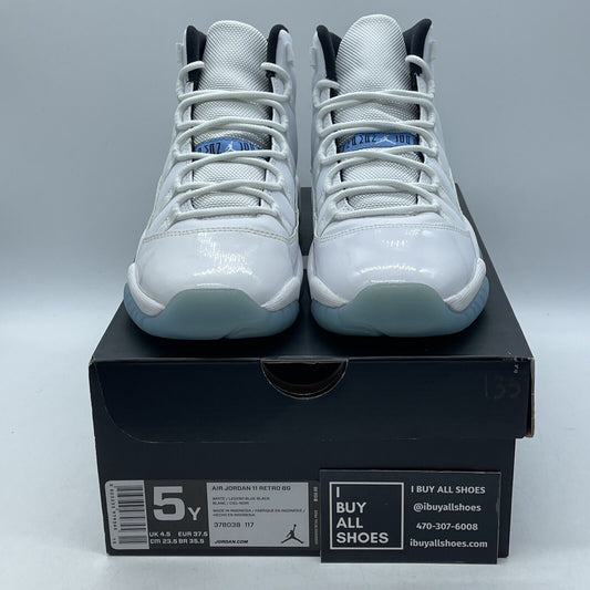 Size 5Y - Jordan 11 Retro High Legend Blue White Black Suede Leather (378038-117