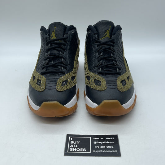 Size 9.5 - Air Jordan 11 IE Low Croc Green Black Suede Leather (306008-013)