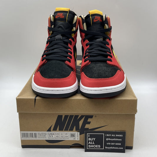Size 11 - Air Jordan 1 Zoom Comfort High Chile Red Black Suede (CT0978-006)
