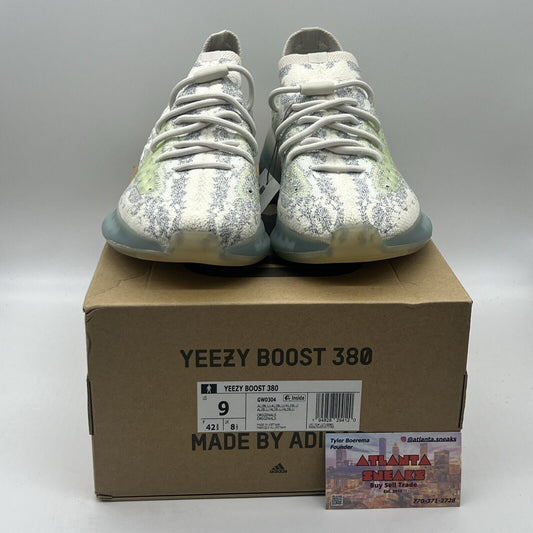 Size 9 - adidas Yeezy Boost 380 Alien Blue Brand New Og All DS Sneakers Green