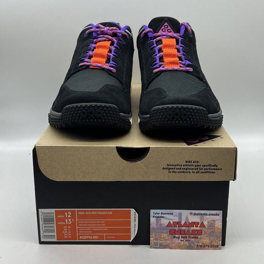 Size 12 - Nike ACG Dog Mountain Hyper Grape 2018 Brand New Og All Black