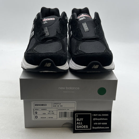 Size 9 - New Balance 990v3 Black And Silver (M990BS3)