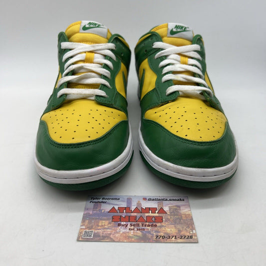 Size 10.5 - Nike Dunk SP 2020 Low Brazil Yellow Green White Leather (CU1727-700)