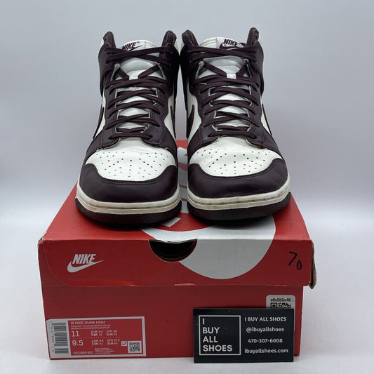 Size 11W - Nike Dunk High Burgundy Crush Burgundy White Leather (DD1869-601)