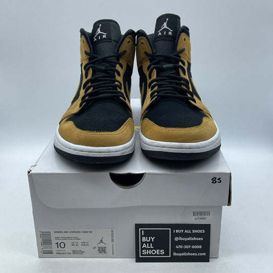 Size 10W- Air Jordan 1 SE Mid Desert Ochre Black Brown Suede (DB5453-700)
