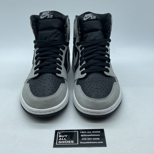 Size 10 - Jordan 1 Retro OG High Shadow 2.0 Grey Black White Suede (555088-035)