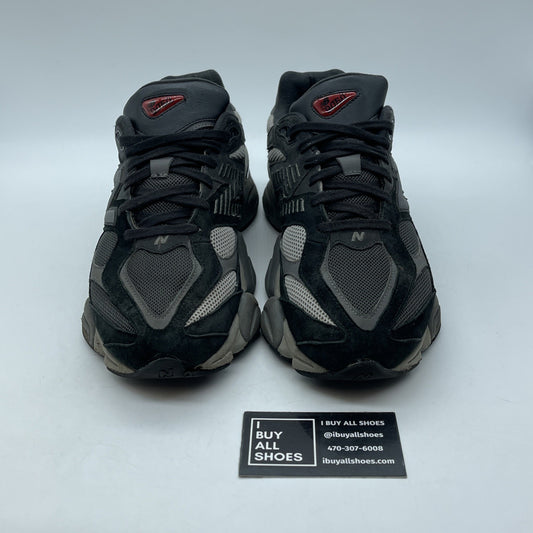 Size 9.5 - New Balance 9060 Black Castlerock Grey Suede Leather (U9060BLK)