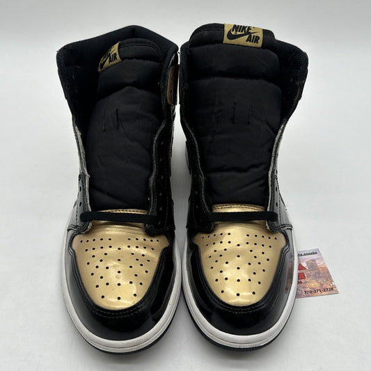 Size 11.5 - Jordan 1 Retro High OG NRG Gold Toe 2018 Patent White Shine Classics