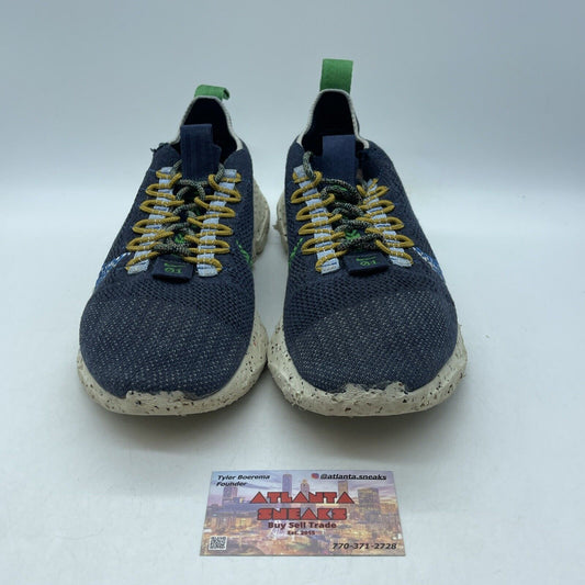 Size 8.5 - Nike Space Hippie 01 Obsidian Blue White Green Suede (DJ3056-400)