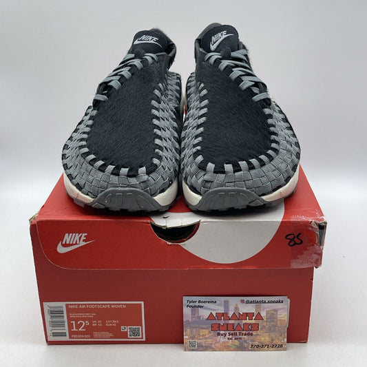 Size 12.5W - Nike Air Footscape Woven Black Smoke Grey Suede (FB1959-001)