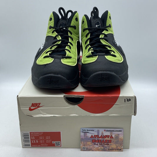 Size 11 - Nike Stussy x Air Penny 2 Vivid Green Black Suede Leather (DX6933-300)