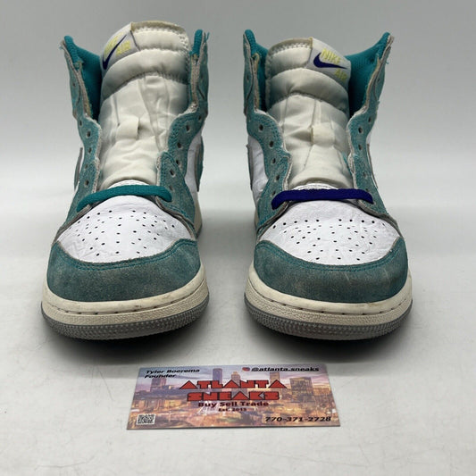Size 5Y - Jordan 1 Retro OG High Turbo Green White Leather (575441-311)