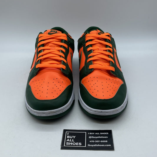 Size 12 - Nike Dunk Low Miami Hurricanes Orange Green Leather (DD1391-300)
