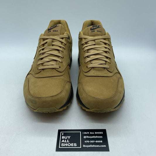 Size 11.5 - Nike Air Max 1 QS Flax Brown Black Suede (704997-200)