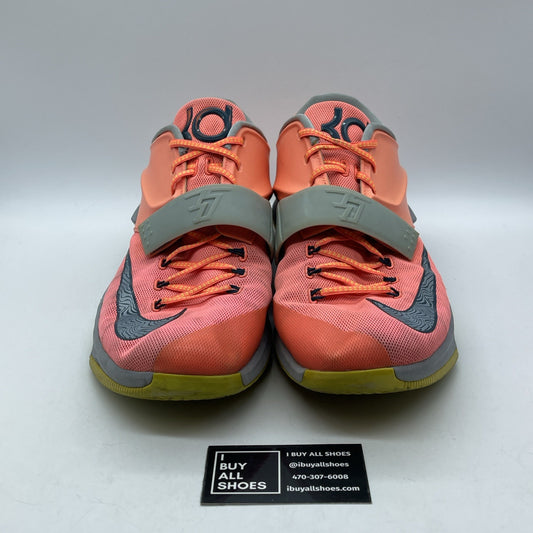 Size 15 - Nike KD 7 Bright Mango Grey Suede (669942-800)