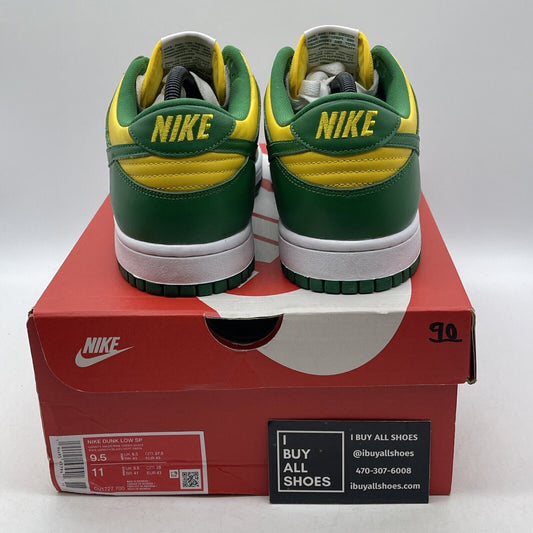 Size 9.5 - Nike Dunk SP 2020 Low Brazil Green Yellow Leatger Suede (CU1727-700)