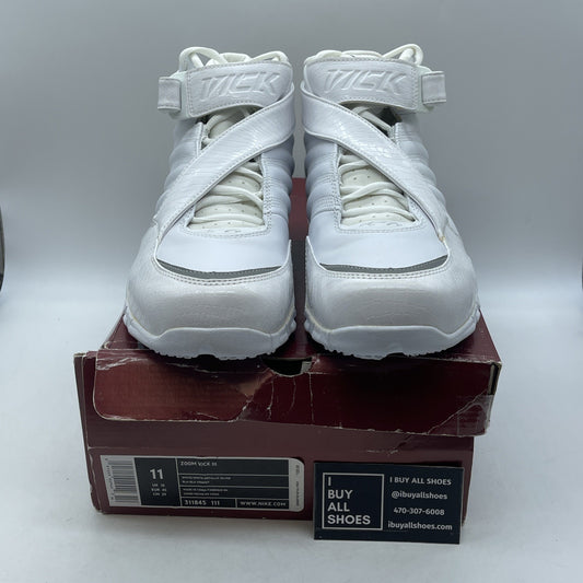 Size 11 - Nike Zoom Vick 3 White Metallic Silver (311845-111)