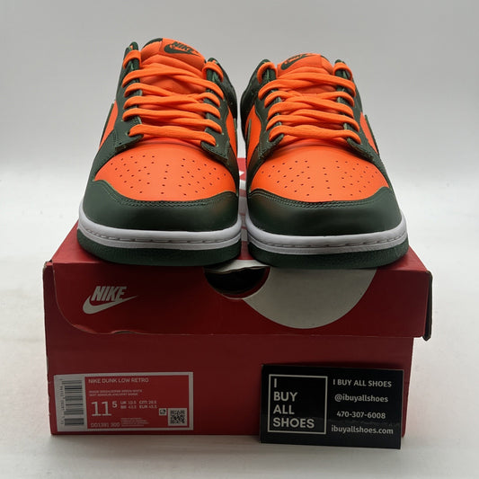 Size 11.5 - Nike Dunk Low Miami Hurricanes (DD1391-300)