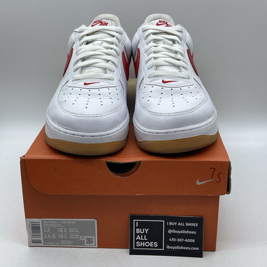 Size 13 - Nike Air Force 1 Low Color of the Month White University Red