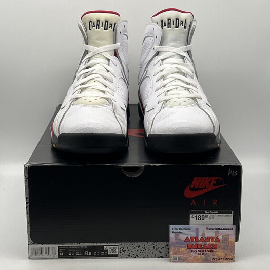 Size 13 - Jordan 7 Cardinal 2022 Black Red White Leather (CU9307-106)
