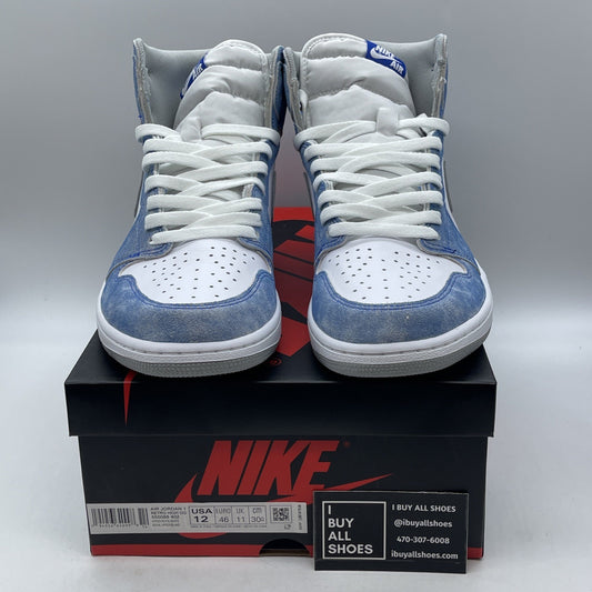 Size 12 - Air Jordan 1 Retro OG High Hyper Royal Blue White Leather (555088-402)