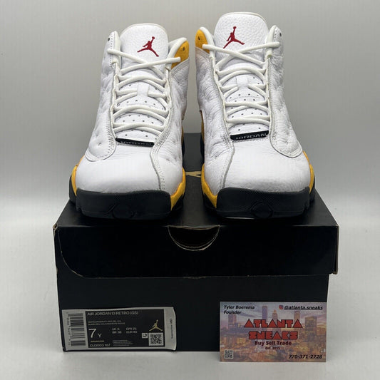 NEW Nike Air Jordan 13 Retro GS Del Sol DJ3003-167 Size 7Y White Yellow Leather