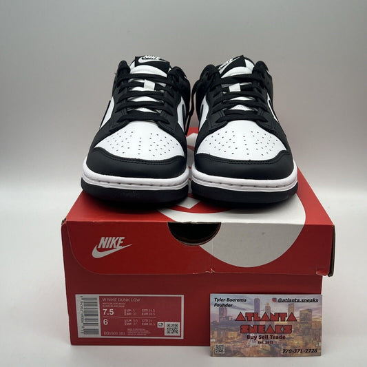 Size 7.5 - Nike Dunk Low Black White W