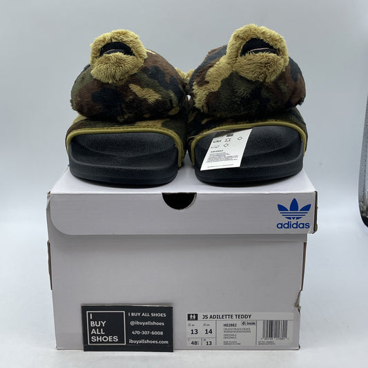 Size 13 - Adidas x Jeremy Scott Adilette Teddy Bear Camo Sandals (H02882)