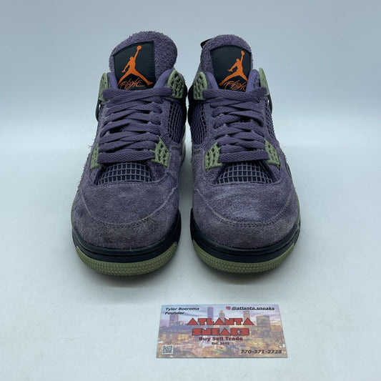 Size 8.5W - Jordan 4 Retro Mid Canyon Purple Suede Black Leather (AQ9129-500)