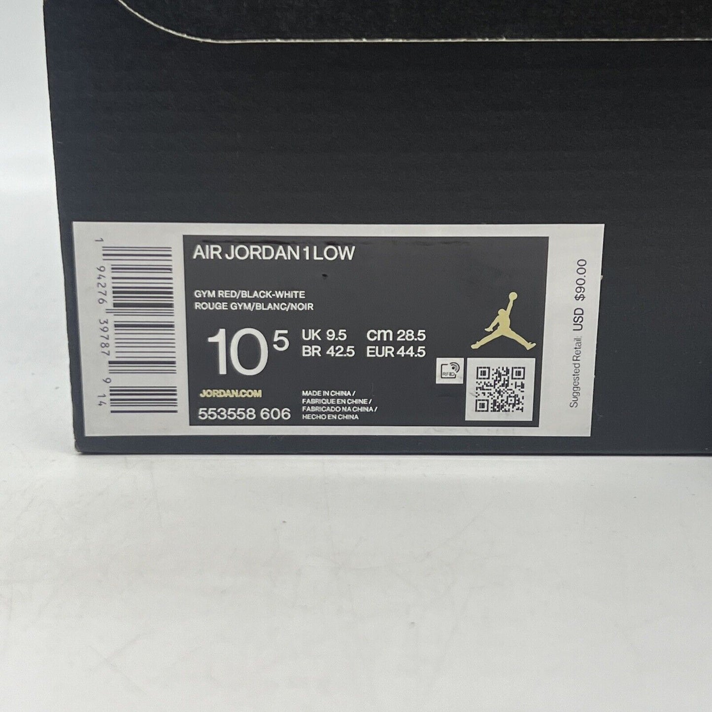 Size 10.5 - Air Jordan 1 Reverse Bred Black Red White Brand New Og All