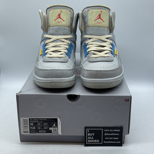 Size 10 - Jordan 2 Gray Fog 2022 Grey Blue White Suede Leather (DN3802-001)