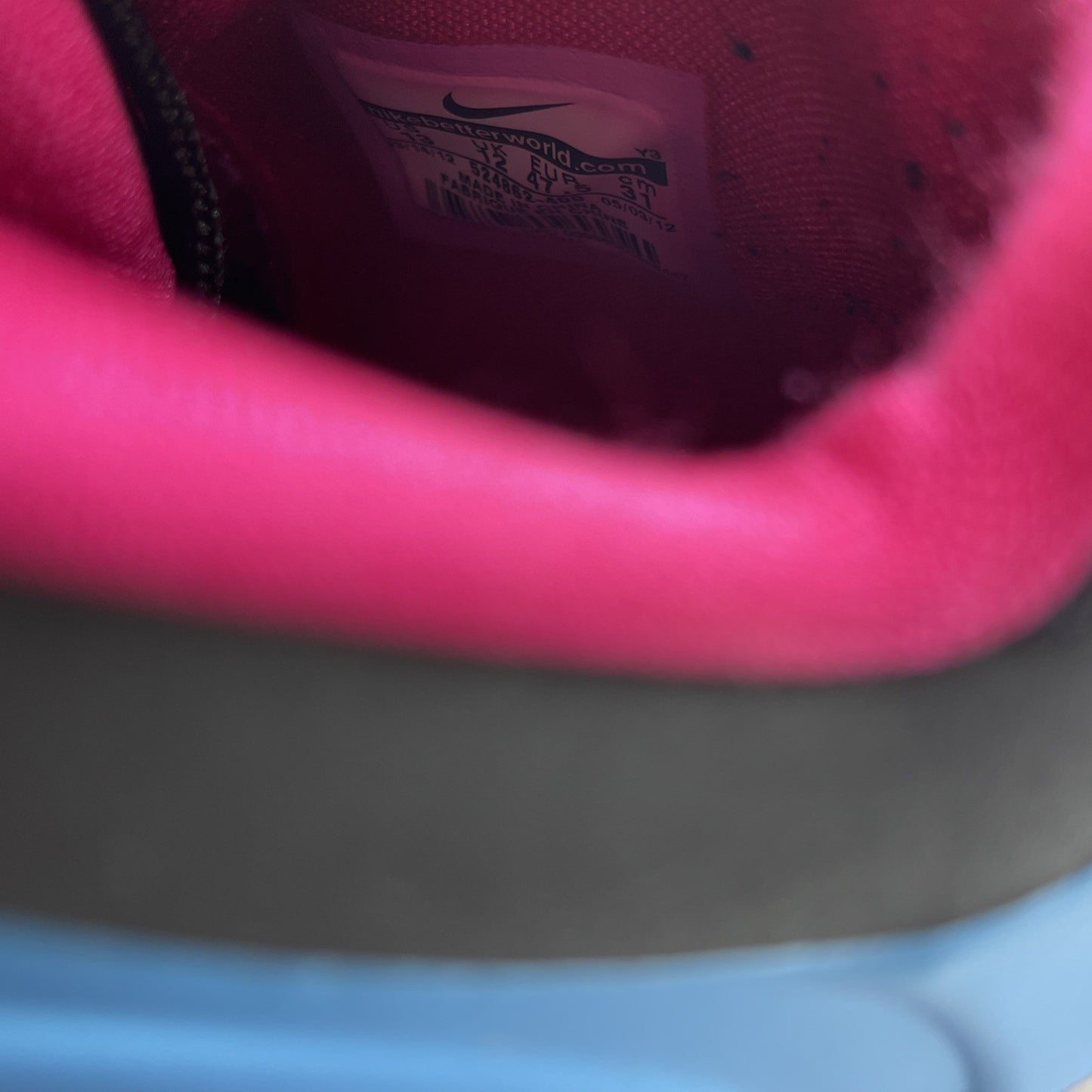 Size 13 - Nike Air Max Hyperposite Fireberry Black Blue Suede (524862-400)