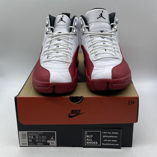 Size 11.5 - Jordan 12 Retro 2023 Mid Cherry White Red Leather (CT8013-116)