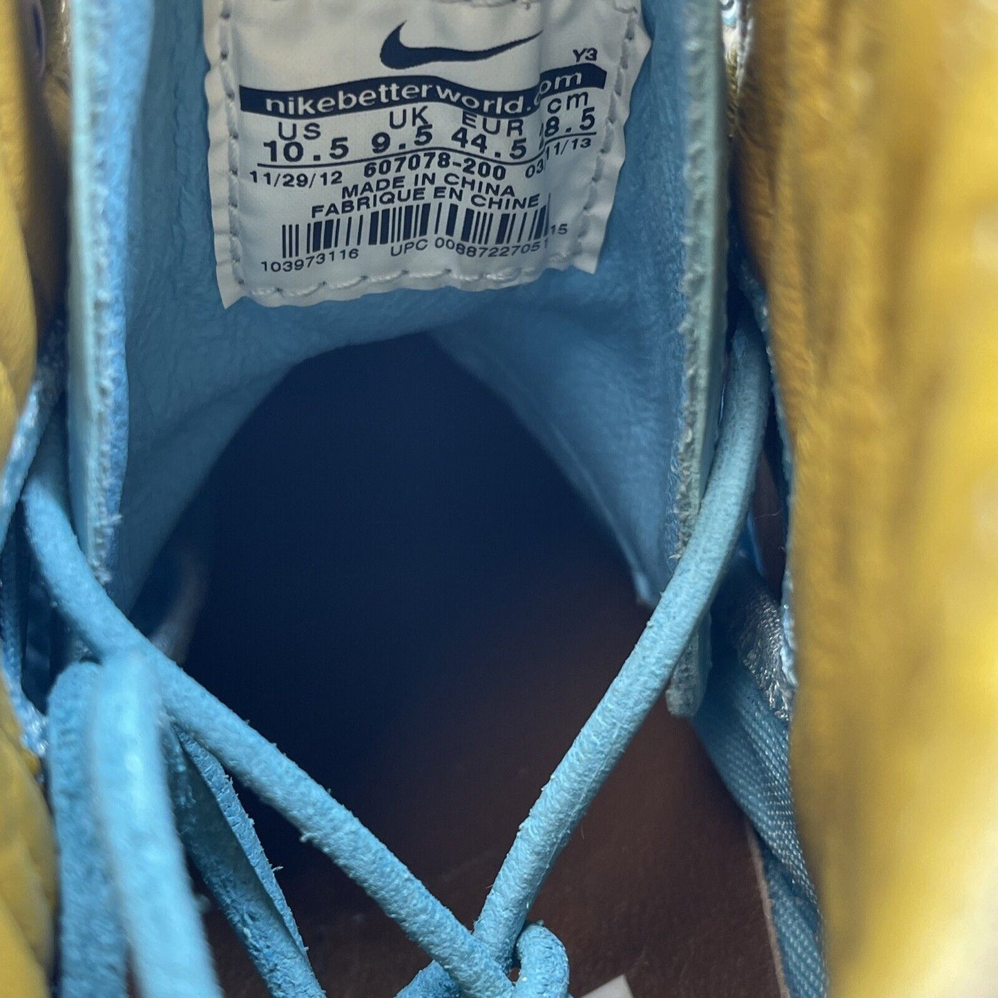 Size 10.5 - Nike LeBron 10 EXT QS Hazelnut Brown Blue Suede. (607078-200)
