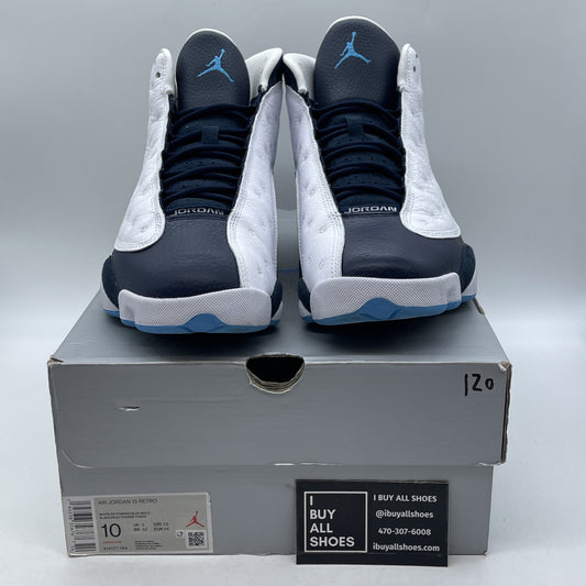 Size 10 - Jordan 13 Retro Obsidian Blue White Suede Leather (414571-144)