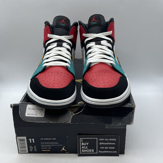 Size 11 - Air Jordan 1 Mid Multi-Color (554724-125)