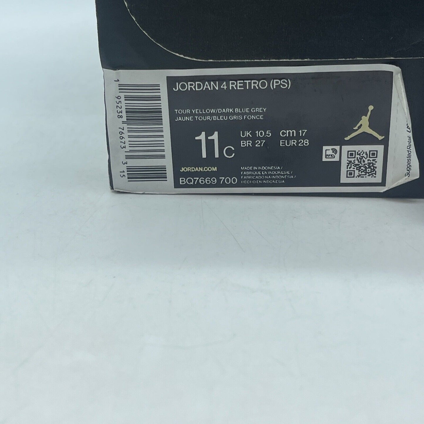 Size 11 (PS) - Jordan 4 Retro 2021 Mid Lightning White Suede (BQ7669-700)