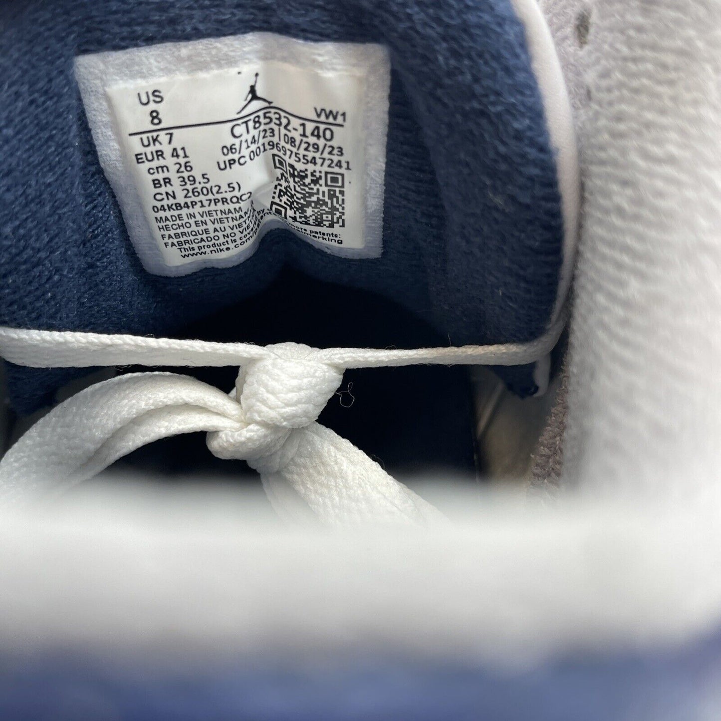 Size 8 - Air Jordan 3 Retro Midnight Navy White Grey Suede Leather (CT8532-140)